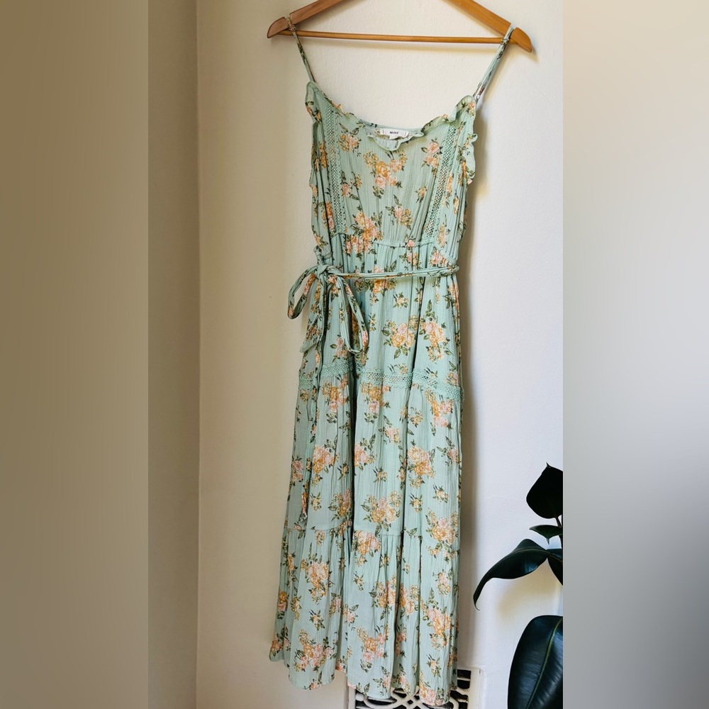 Mine Floral Mint Maxi Dress